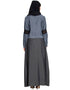 Muslimah Denim Skirt Chambray top lace casual Abaya Blue