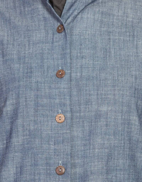 Muslim cotton chambray patch pocket pant Abaya Blue