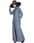 Muslim cotton chambray patch pocket pant Abaya Blue