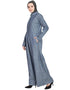 Muslim cotton chambray patch pocket pant Abaya Blue