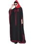 Modest Kaftan style bow abaya Black