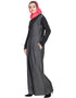 Islamic Denim and Jersey Jumpsuit Abaya Black