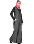 Islamic Denim and Jersey Jumpsuit Abaya Black