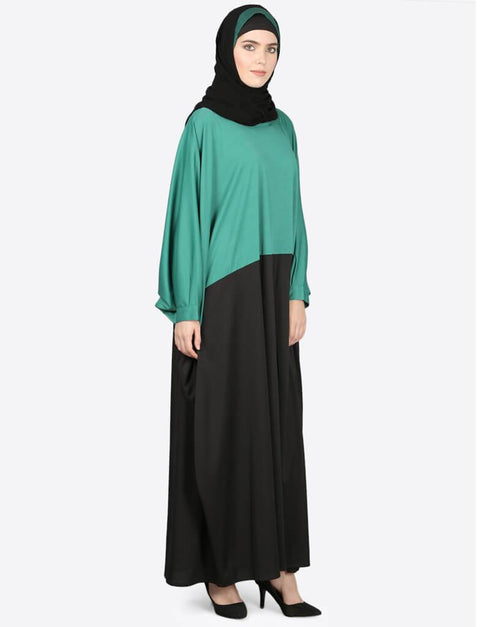 Arabic two color Kaftan Blue