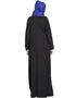 Modern Slant cut at waist Black Grey Travel Abaya Black