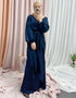 Latest 2 Piece Silky Satin Abaya For Women