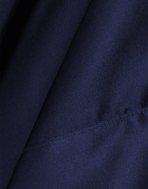 Navy Blue Heavy Designer Heavy Maxi Dress Back View