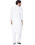 Readymade Men Pathani White Pathani Cotton Pant Close-up View