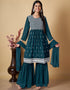 chic rama georgette designer party wear readymade salwar suit with rama georgette pr-prt19220 Front View