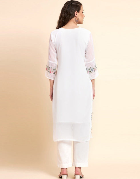 classy digital printed work georgette traditional function wear heavy georgette readymade kurti collection with white 13419-prt19250 Close-up View