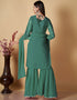 sleek mint green georgette heavy designer suit collection here with mint green georgette 13427-prt19290 Close-up View
