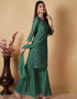 sleek mint green georgette heavy designer suit collection here with mint green georgette 13427-prt19290 Back View