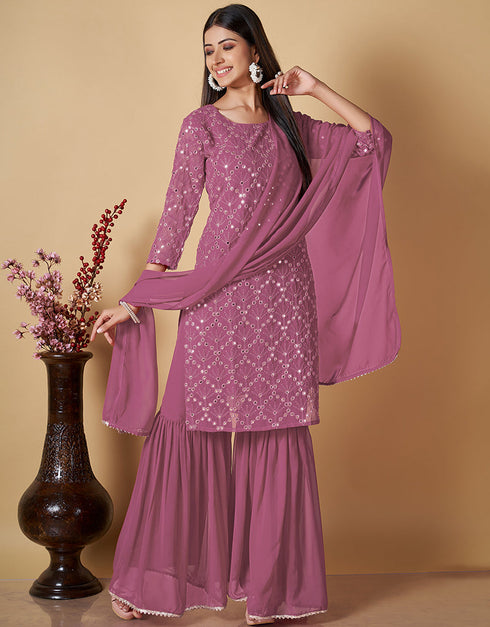 modern pink georgette heavy designer suit collection here with pink georgette 13427-prt19291 Front View