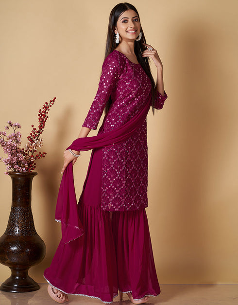 glamorous rani georgette heavy designer suit collection here with rani georgette 13427-prt19293 Back View