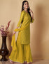 classy yellow georgette heavy designer suit collection here with yellow georgette 13427-prt19295 Back View