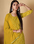 classy yellow georgette heavy designer suit collection here with yellow georgette 13427-prt19295 Side View