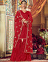 contemporary red georgette heavy designer suit collection here with red grgetsntn 13438-prt19371 Front View