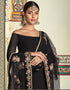 classy black georgette heavy designer suit collection here with black grgetsntn 13438-prt19372 Close-up View