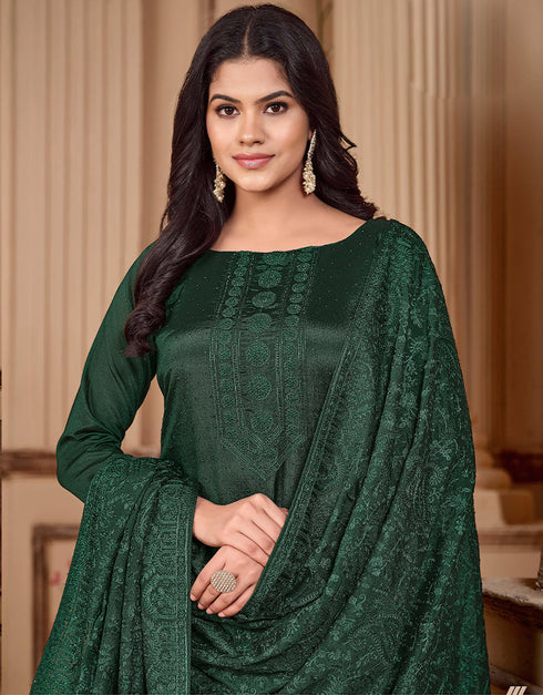 trendy green rangoli silk heavy designer suit collection here with green rangoli silk 13439-prt19375 Close-up View