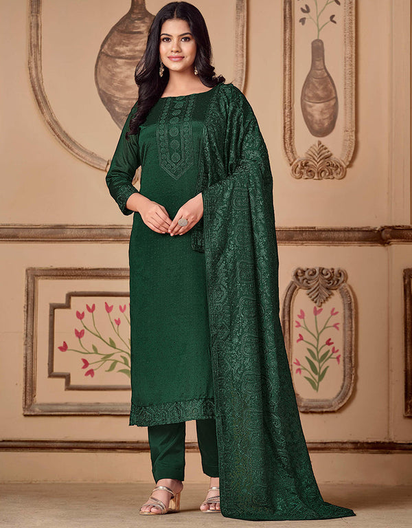 trendy green rangoli silk heavy designer suit collection here with green rangoli silk 13439-prt19375 Front View
