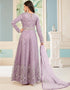 elegant violet net heavy designer suit collection here with violet japan satin 13441-prt19382 Close-up View