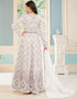 fashionable white net heavy designer suit collection here with white japan satin 13441-prt19383 Close-up View