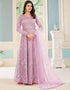 sleek pink net heavy designer suit collection here with pink japan satin 13441-prt19384 Front View