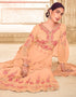 trendy peach faux georgette heavy designer suit collection here with peach dull santoon 13445-prt19404 Close-up View