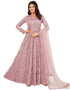 sleek pink net designer party wear readymade salwar suit with pink japan satin 13448-prt19418 Back View