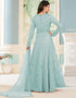 sophisticated sky net designer party wear readymade salwar suit with sky japan satin 13448-prt19420 Close-up View