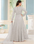 glamorous light grey net designer party wear readymade salwar suit with light grey japan satin 13448-prt19421 Close-up View