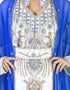 Muslimah Royal Blue Colored Embroidery worked Kaftan