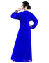 Modern Royal Blue Georgette Stone Embroidery Kaftan