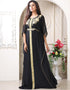 Dubai Black Georgette Stones Embroidery Farasha