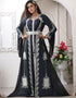 Arabic DarkGrey Georgette Stone Embroidery Moroccan
