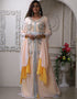 Women White Georgette Stone Embroidery Moroccan