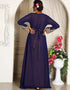 Muslimah Dark Blue Georgette Stone Embroidery Moroccan