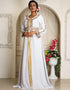 Modern Light Grey Georgette Stone Embroidery Moroccan