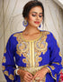 Modest Blue Georgette Stone Embroidery Moroccan