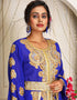Modest Blue Georgette Stone Embroidery Moroccan