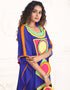 Chic Blue and White Color digital printed Real Georgette Farasha Style Kaftan