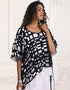 Modern White and Black Color Rayon Modern Style kaftan