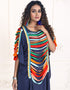 Arabic Nile Blue Color Georette Farasha Kaftan