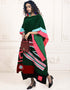 Muslimah Gable Green Color Multi Color Kaftan