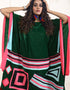 Muslimah Gable Green Color Multi Color Kaftan