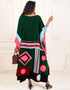 Muslimah Gable Green Color Multi Color Kaftan
