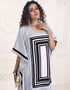 Chic lavender Grey Georgette Farasha Style Kaftan