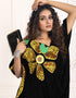 Arabic Dark Back Multi Printed Velvet kaftan