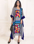Women Santa Grey Color Real Georgette Handmade Free Size Kaftan