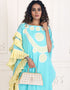 Muslimah Blizzard Blue Maxi Style Summer Wear kaftan